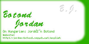 botond jordan business card